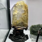 超大喜马拉雅电路板胶花水晶景石 赠底座