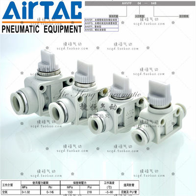 ATC亚德客手阀AHVFF04-04B 06-06B 08-08B 10-10B 12-12B调节开关