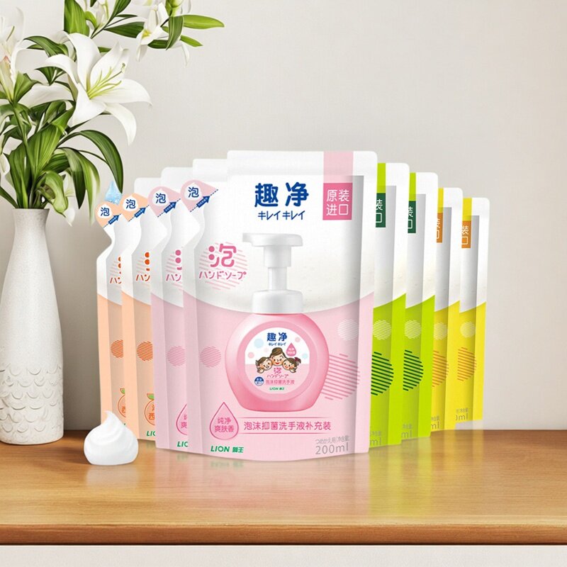 狮王趣净泡沫洗手液替换套装柠檬图片