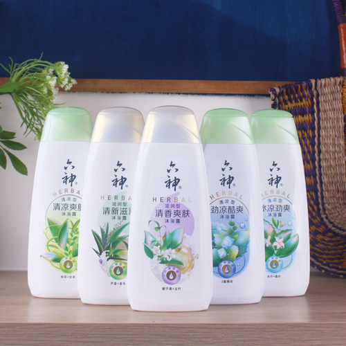 六神绿茶甘草沐浴露清凉舒爽