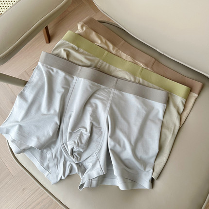 兰精60支莫代尔男内裤简约透气超薄平角裤运动7A抑菌裆四角裤青年