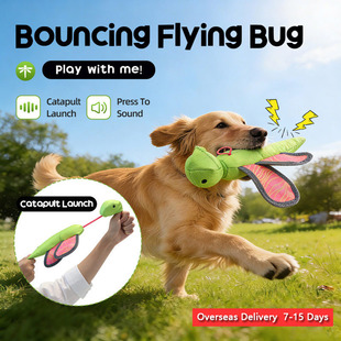 Pet toy bouncing & flying bug Interactive pet throwing toys