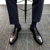 高档皮质系列 35大小码 英伦德比鞋 商务正装 尖头真皮鞋 36男鞋