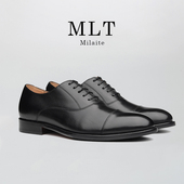 男鞋 小码 商务正装 高档皮质隐形内增高真皮鞋 英伦三接头牛津鞋 6cm8