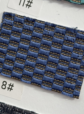 网纹格子编织几何 家具柜门扪布 软硬包面料 中国红孔雀绿色 T14