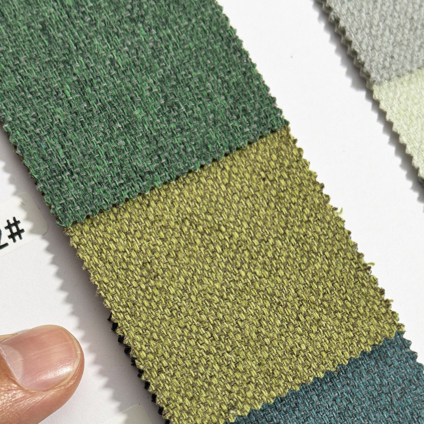 羊毛感棉麻 无缝墙布 中古法式祖母绿色 家装星级酒店硬包布 J97