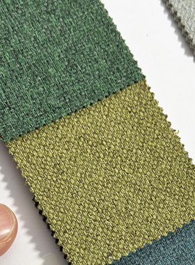 羊毛感棉麻 无缝墙布 中古法式祖母绿色 家装星级酒店硬包布 J97