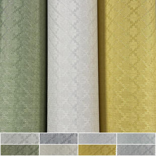 京三木 小菱格篱笆格子纹无缝墙布 高密度缎光质感 嫩芽绿色民宿