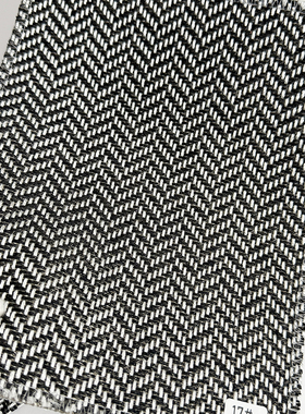 人字纹鱼骨纹 床头软硬包 黑白色 家具沙发布 酒店 柜门扪布 N31