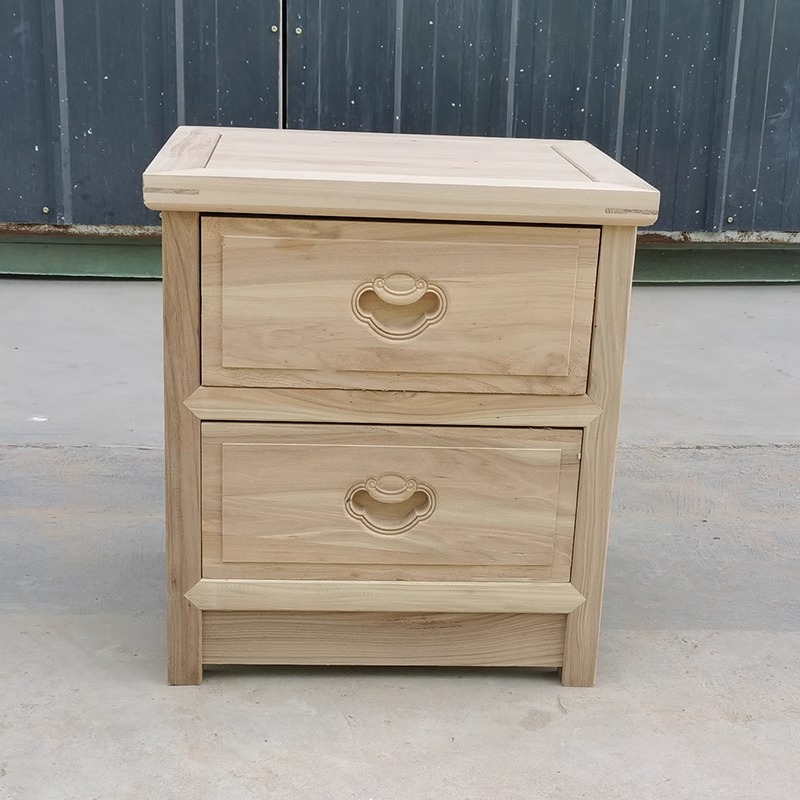 实木床头柜榆木卧室小型收纳储物