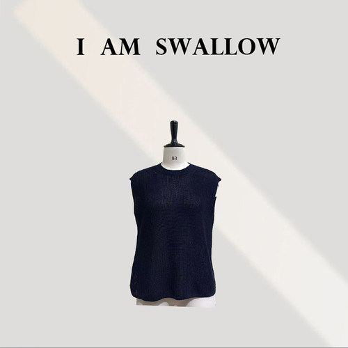 【A/M Swallow】亚麻编织无袖背心W-1052#997