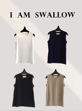 【A/M Swallow】纯棉无袖短T恤W-1030#007