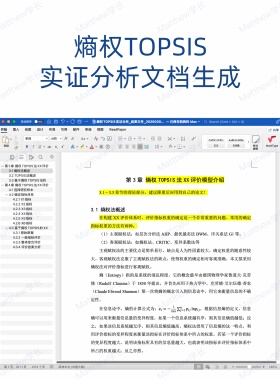 熵权TOPSIS实证分析文档生成