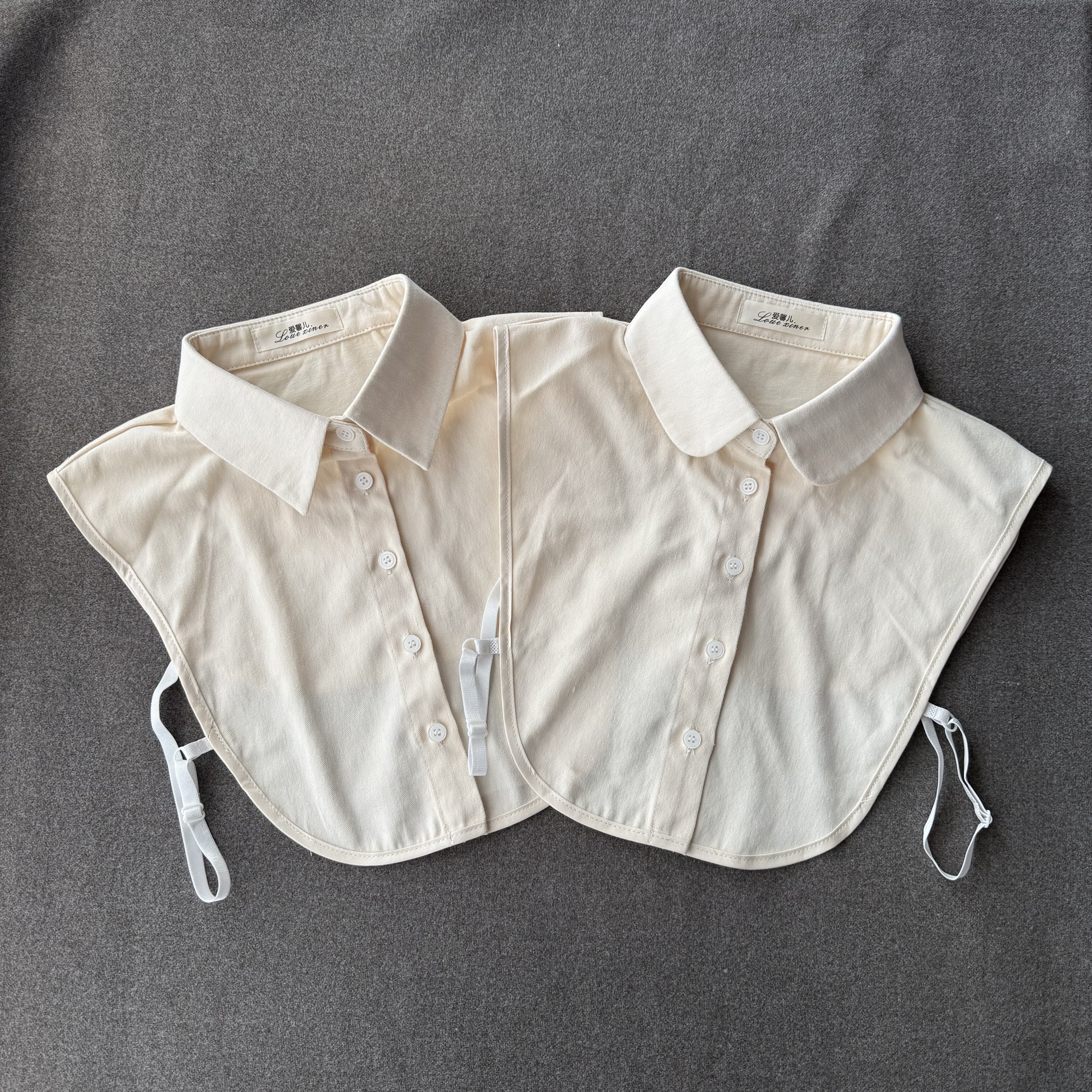 纯棉磨毛假领子女百搭假领春秋新款纯色假衣领舒适透气衬衫领女