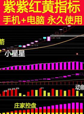 智汇谷紫紫红黄双紫擒龙追踪懂牛钱坤指三线扭转庄家控盘指标智牛