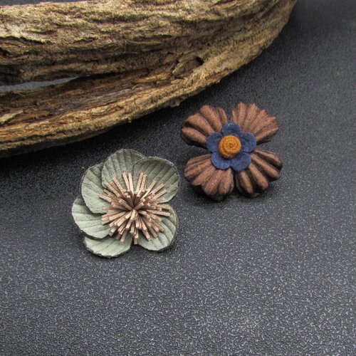 布艺花朵简约胸针个性复古