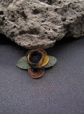 PEAS原创秋冬设计小众手工简约气质大衣西服胸针个性旗袍胸花配饰