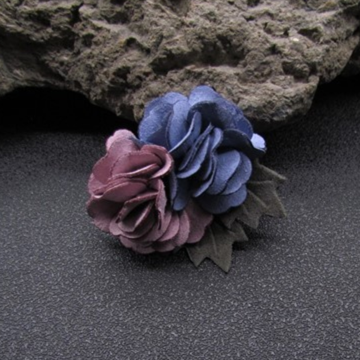 原创设计布艺拼色花朵服装胸花个性独特西装胸针古典衬衫别针配饰