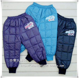 双11价小熊摩罗冬装80828男童羽绒服缩口羽绒裤长裤90-100码