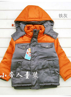 双11价小熊摩罗冬装61290男童活帽厚实棉衣棉袄外套100-140码