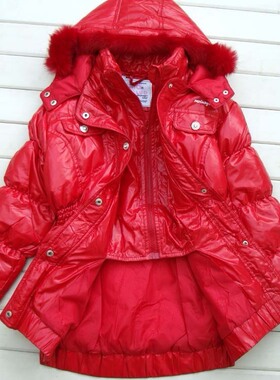 双11价正品小熊摩罗童装60233中长款女童羽绒服120-150