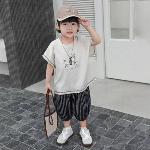 0492男童夏装套装儿童轻薄透气
