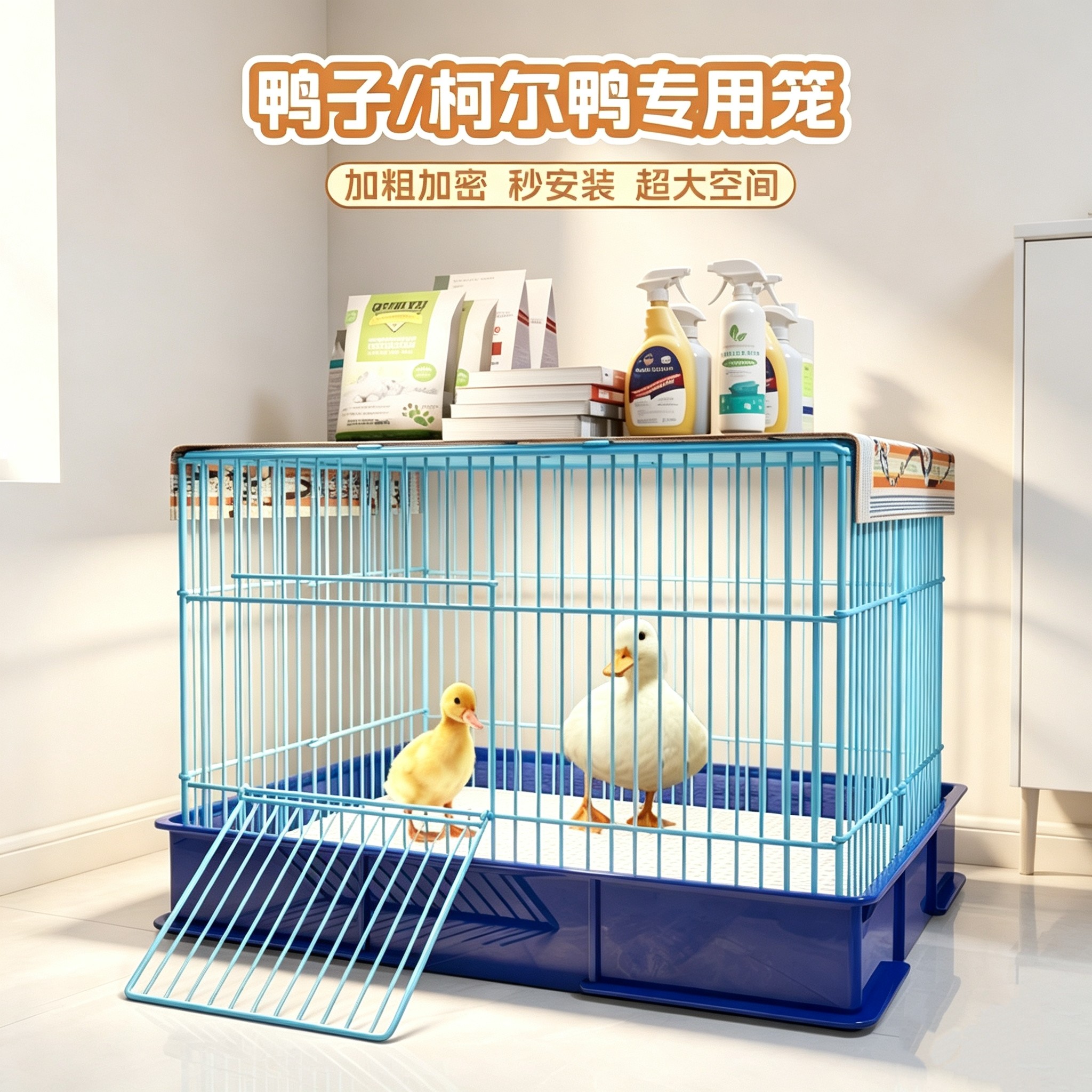 柯尔鸭笼子鸭笼大号防喷粪可游泳
