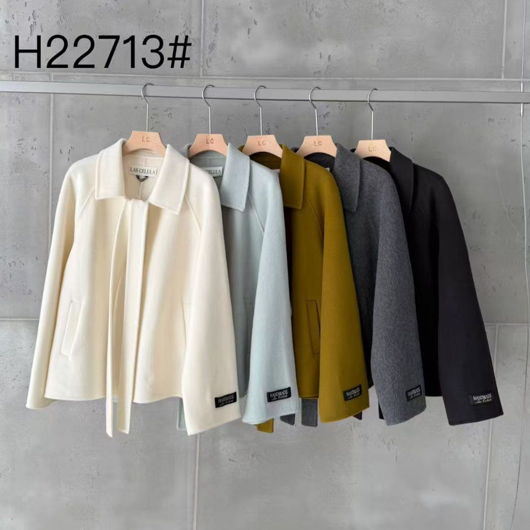 羊毛双面短款外套女韩版宽松上衣