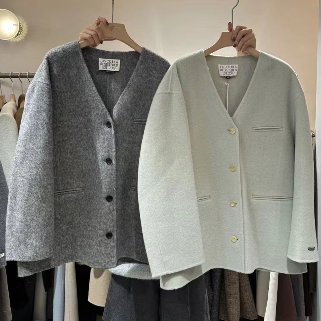 双面羊毛宽松外套高级感外套女冬