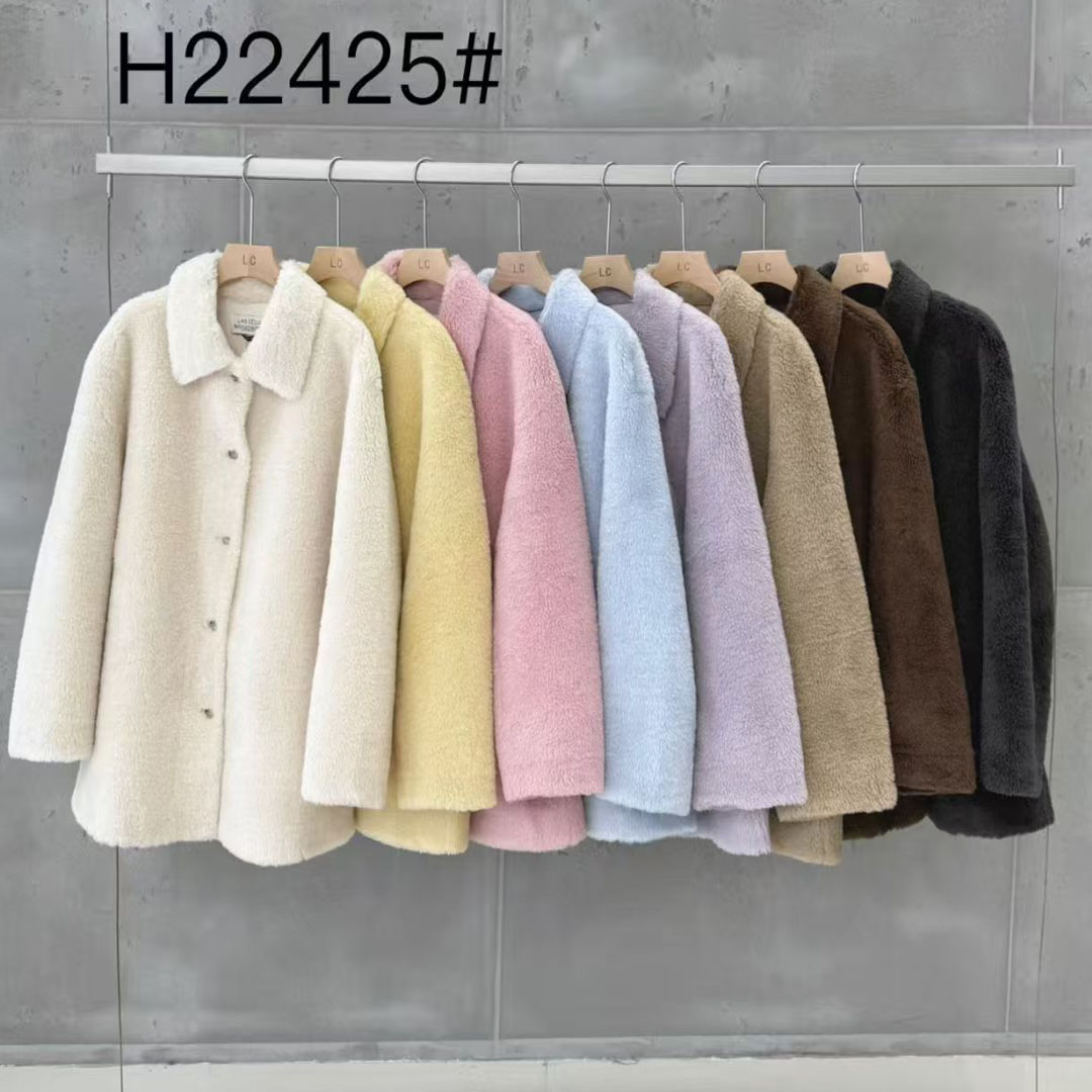 韩版翻领羊羔毛外套女皮毛一体