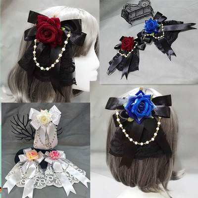 taobao agent Genuine hair accessory, brooch, Lolita style, lace dress