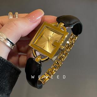 weneed2025新款 名牌 手表女款 方形复古高级感女士轻奢小众女表正品