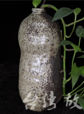 台湾故事 陶艺大师土呆刘瑞兴手捏柴烧花器茶宠手工摆件日式禅意