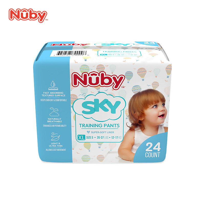 Nuby努比SKY天空系列拉拉裤宝宝学步裤超薄透气裤型纸尿裤XL/XXL