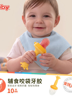 辅食咬袋咬袋Nuby努比牙胶两用