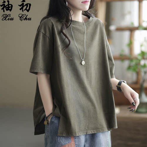 专柜大码》T恤女夏装新款