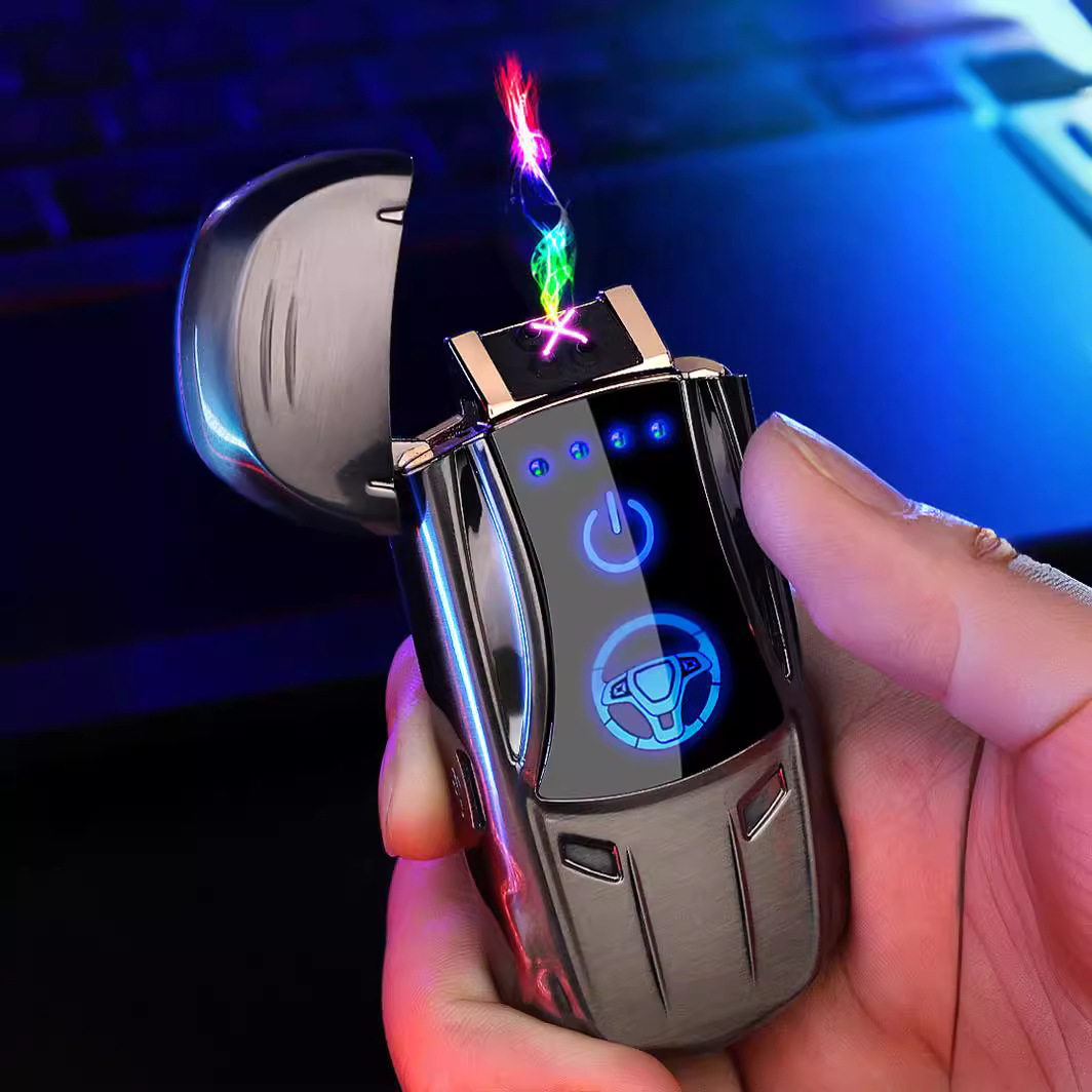 网红打火机送男士男友充电防风指纹感应电弧点火生日礼物‘