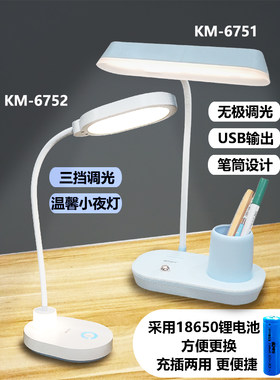 LED两用锂电池护眼台灯