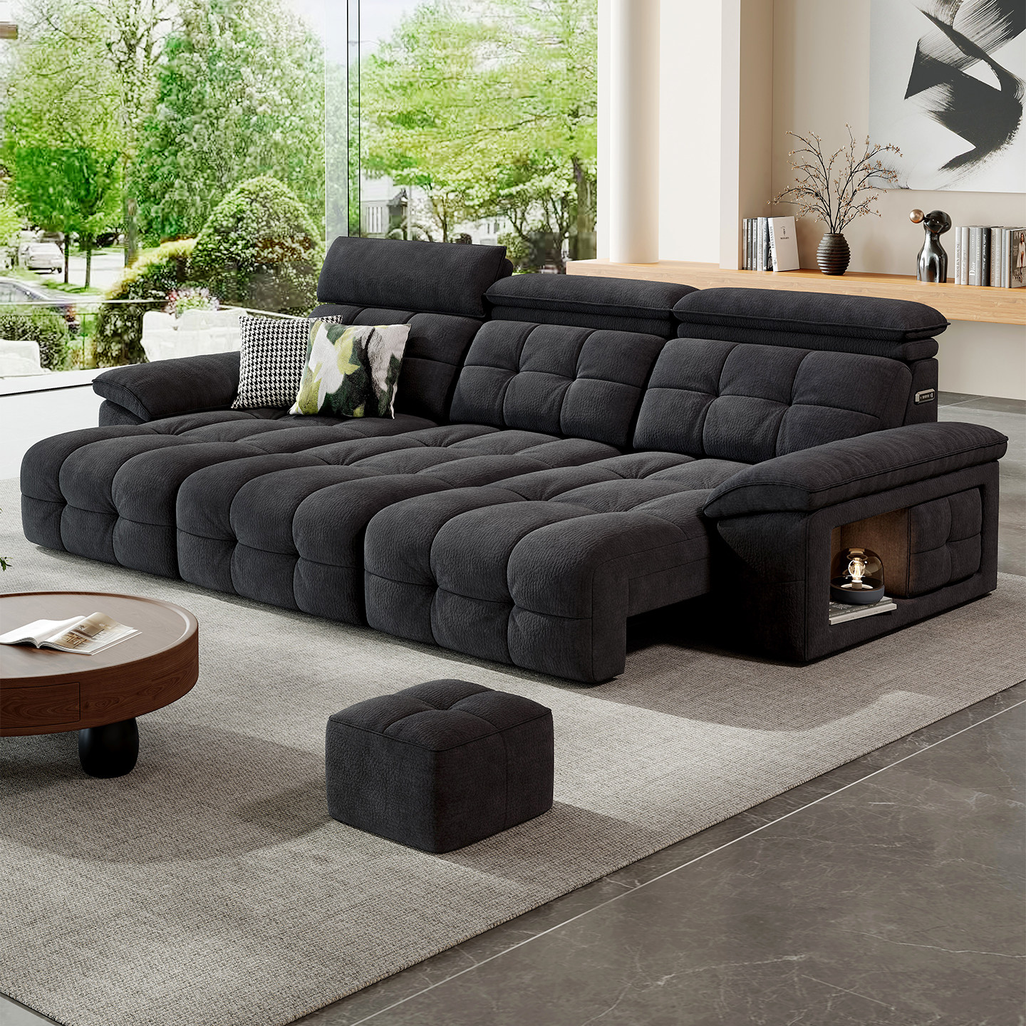 功能沙发家用2025新款雪尼尔布艺沙发现代简约客厅中古风电动沙发,住宅家具,功能沙发,淘宝优惠券,粉丝福利购,淘宝优惠卷