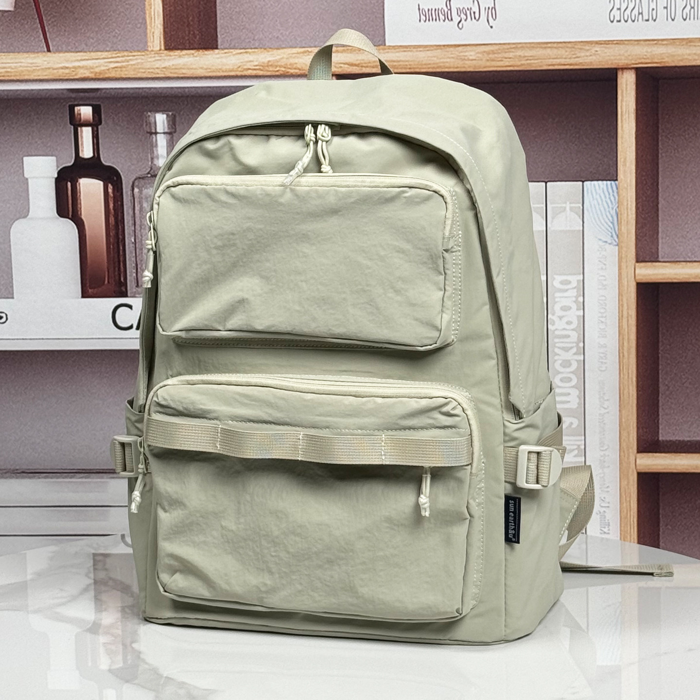 日本sun新双肩包女男大容量背包超轻便17寸电脑时尚休闲书包旅行