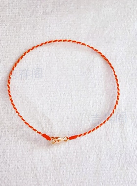 手工编制简约风1mm金丝线红绳