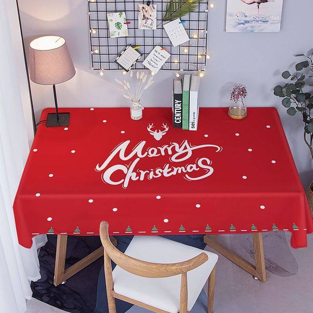 北欧ins圣诞节喜庆桌布防水免洗布艺茶几台布盖布圣诞装饰背景布,居家布艺,桌布,淘宝优惠券,粉丝福利购,淘宝优惠卷
