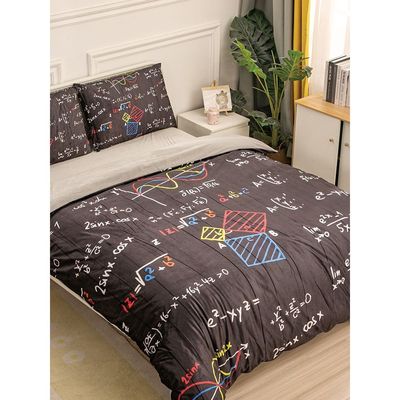 ins简约公式水晶绒被套四件套秋冬季加厚学生宿舍三件套床上用品