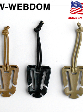 美国制造进口ITW Webdom背包战术背心 固定整理织带扣 水袋水管夹