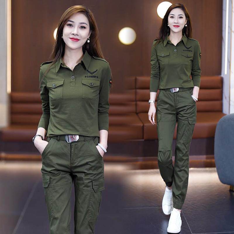 春秋新品大码迷彩服翻领新款