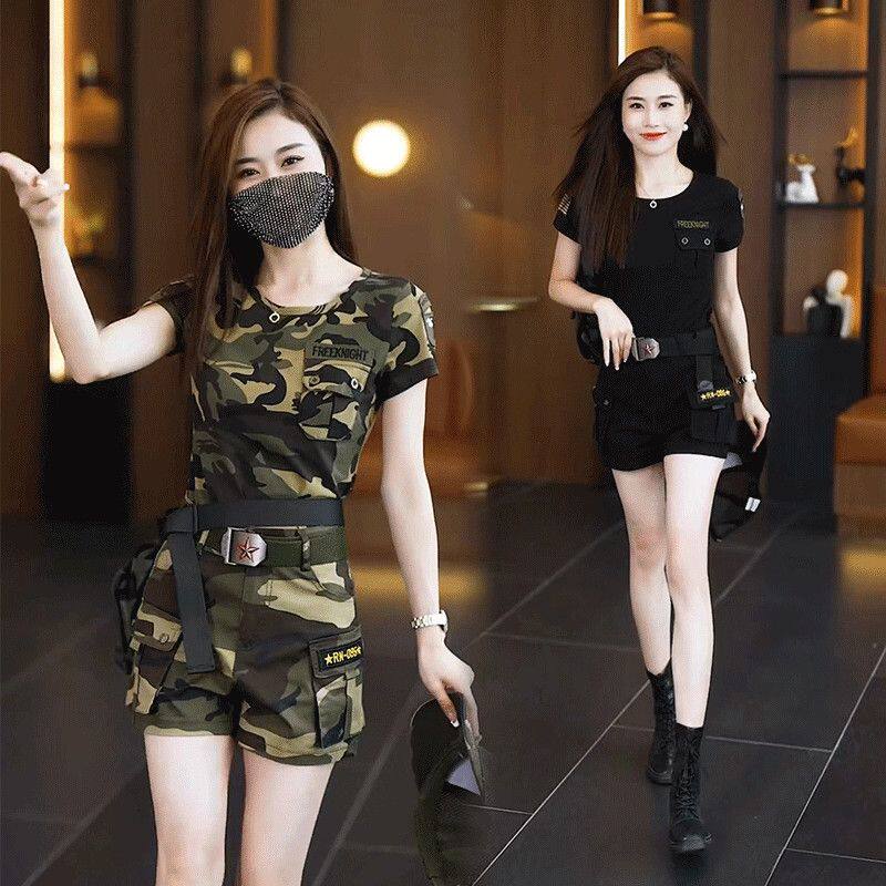 夏季正品军迷工装迷彩服套装女