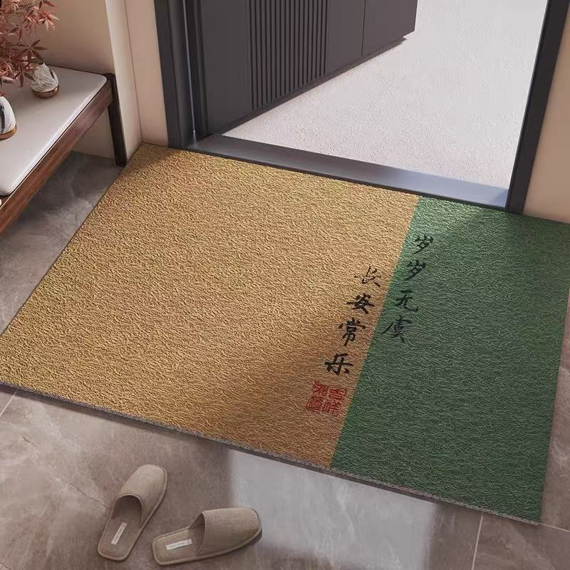 简约干净大气诗词文字玄关地垫