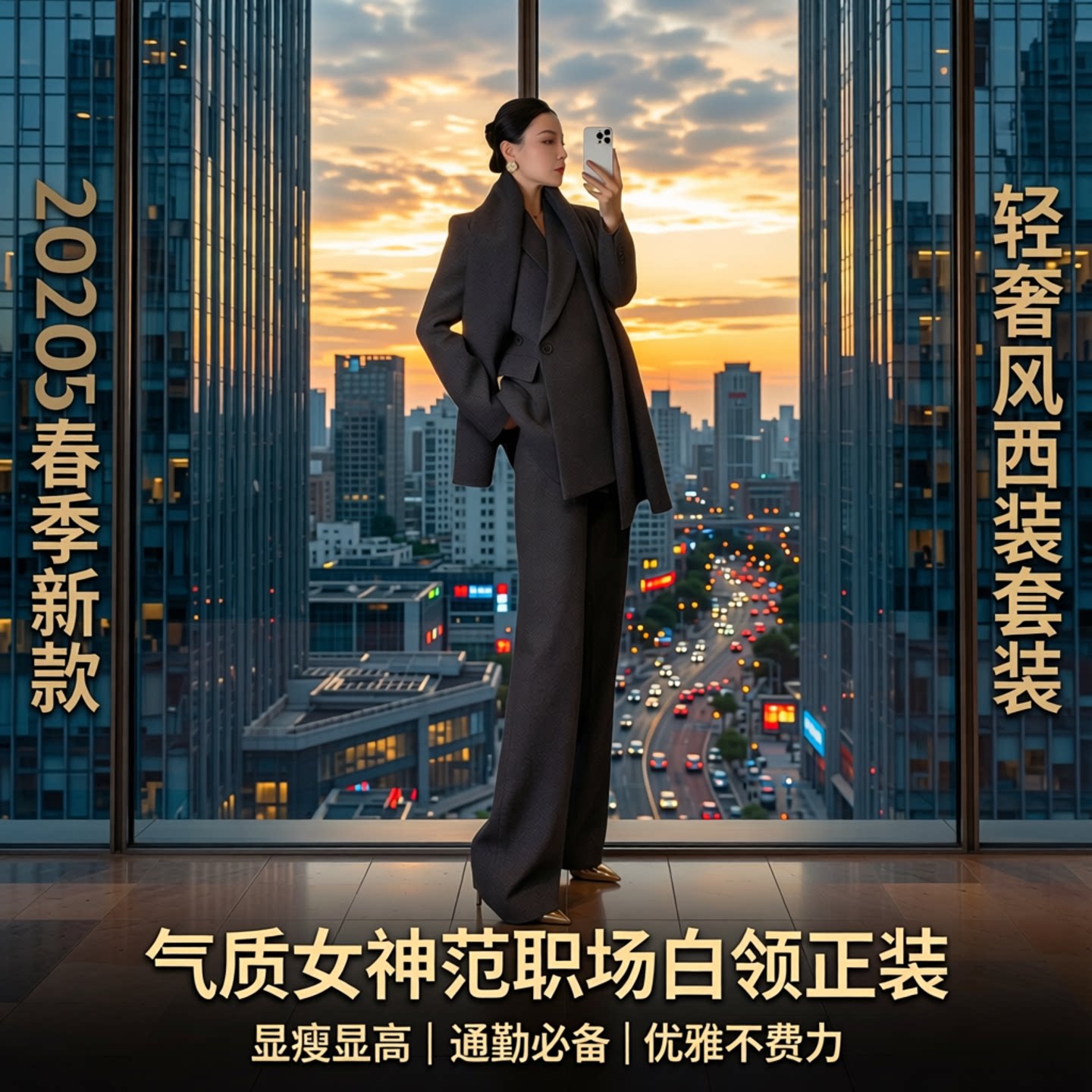 2026年春季新款轻奢风西装套装女气质女神范职场白领正装工作服
