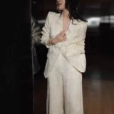 小香风提花西装套装女春秋季