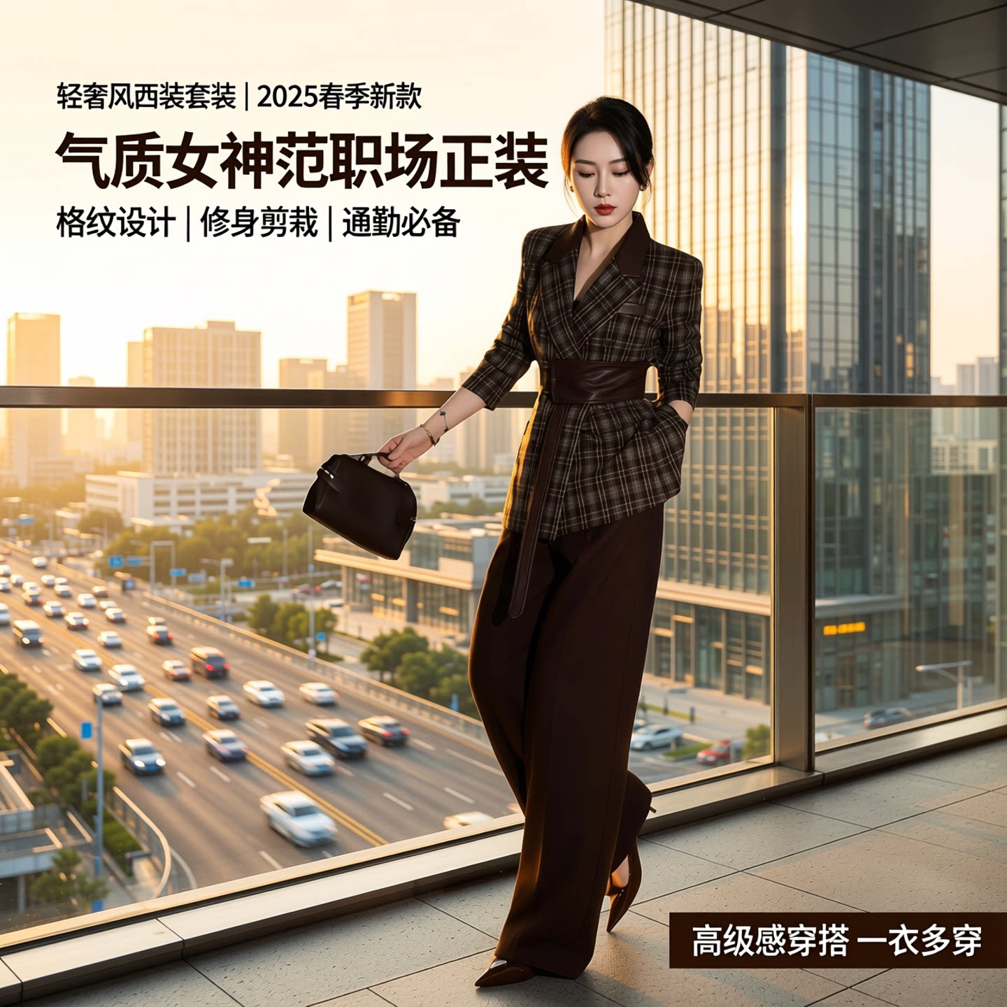 2026年春季新款轻奢风西装套装女气质女神范职场白领正装工作服